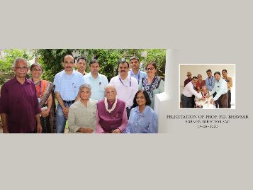 Felicitation of Prof. P.D. Bhavsar.