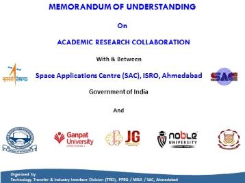 MoU between SAC & various Universities