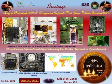 Happy Diwali 2022 and Nutan Varshabhinandan 2079 Greetings from Director SAC.